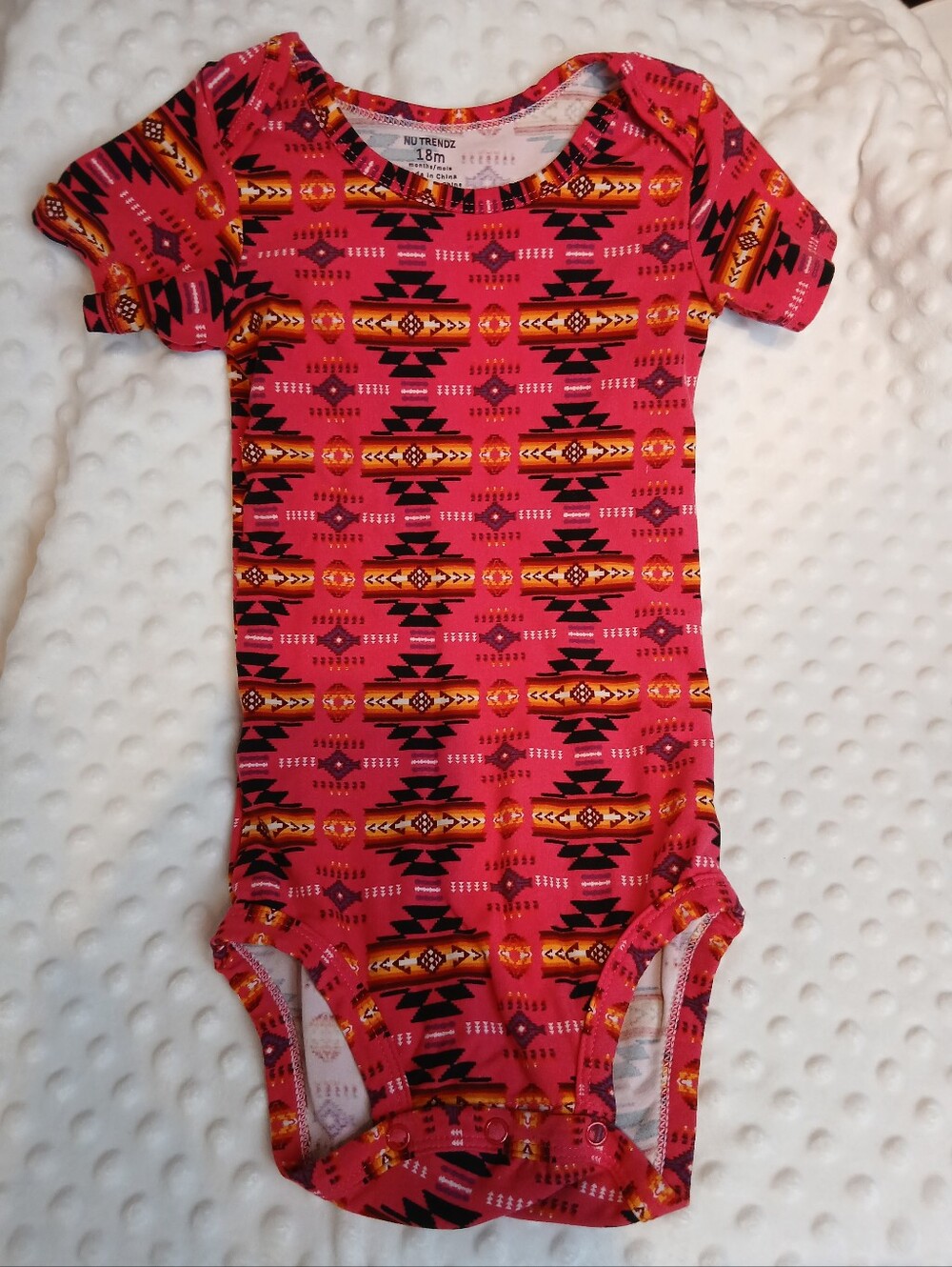 2/$14 18m Bodysuit Onesie Nu Trendz Patterened  Baby Toddler Indigenous Native